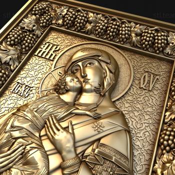 3D model Vladimirskaya icon of the Mother of God (STL)